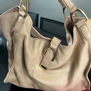 Beautiful G.I.L.I. leather light nude (almost cream) purse